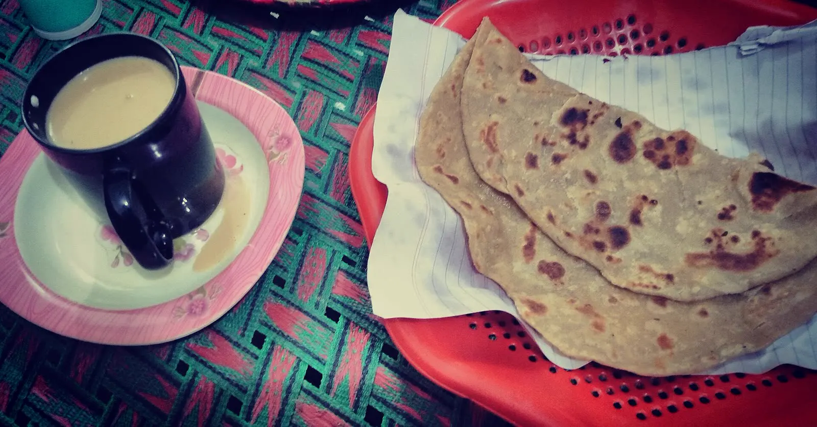 Paratha and a cup of chai